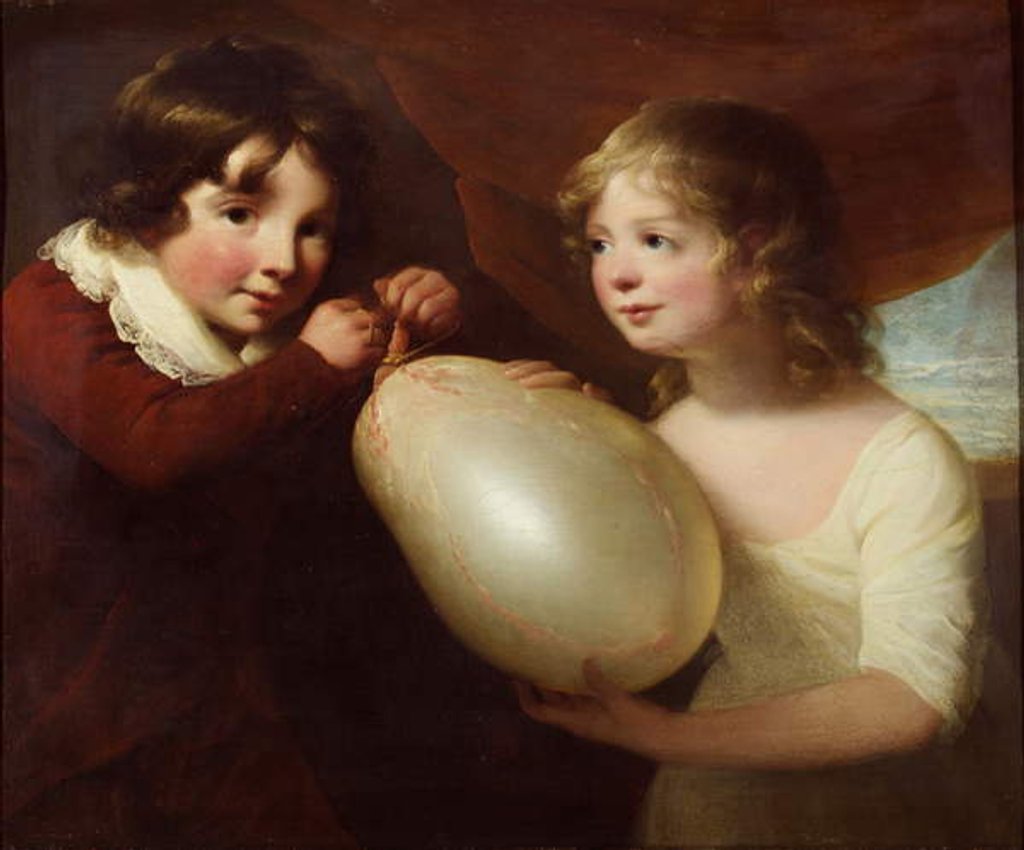 Detail of Two children with a pig's bladder by William Tate