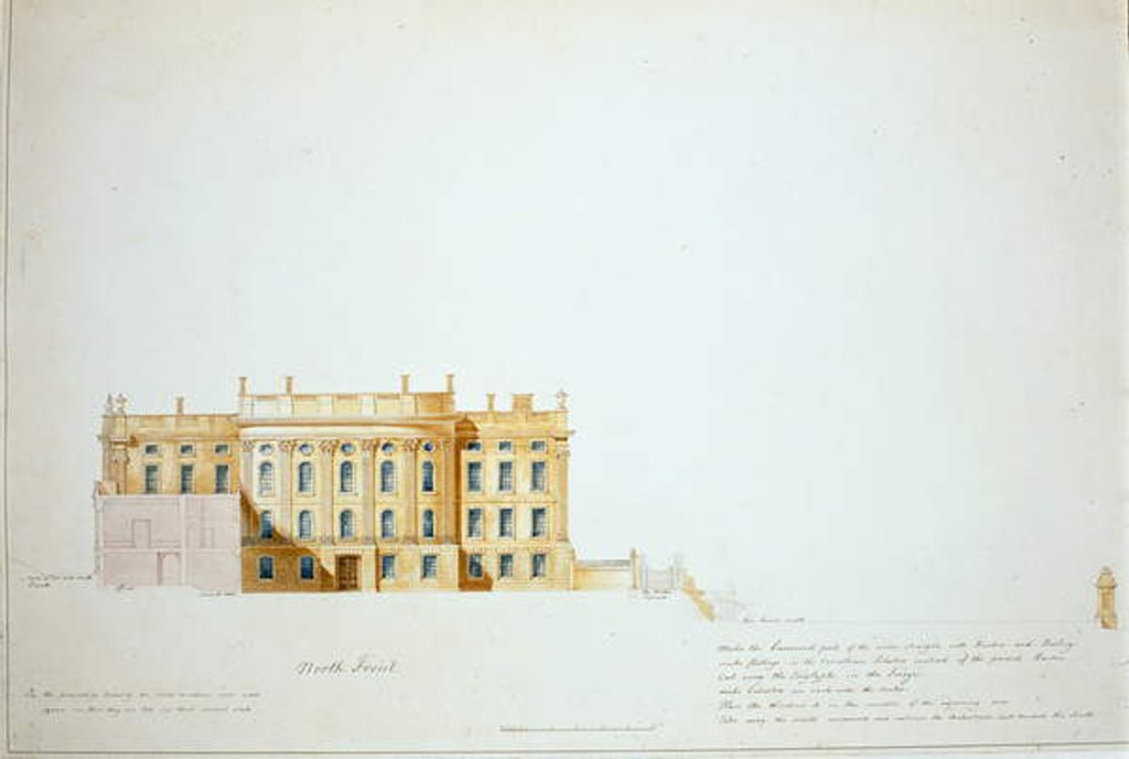 Detail of Design for the North Elevation, Chatsworth House by Jeffry Wyatville
