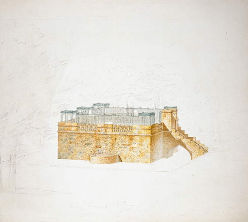 Detail of Queen Mary's Bower, Chatsworth by Jeffry Wyatville