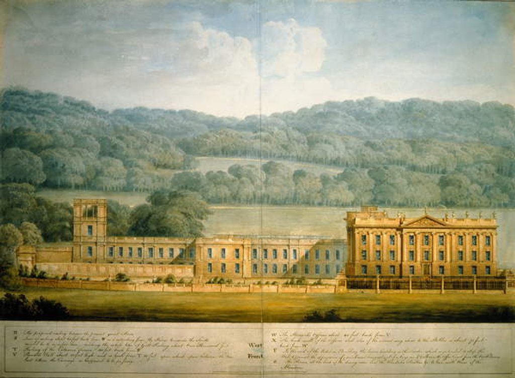 Detail of The West Front of Chatsworth House by Jeffry Wyatville