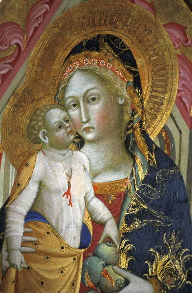 Detail of Madonna and child, Francesco di Gentile, XIV century, Piersanti museum, Matelica, Marche, Italy by Anonymous