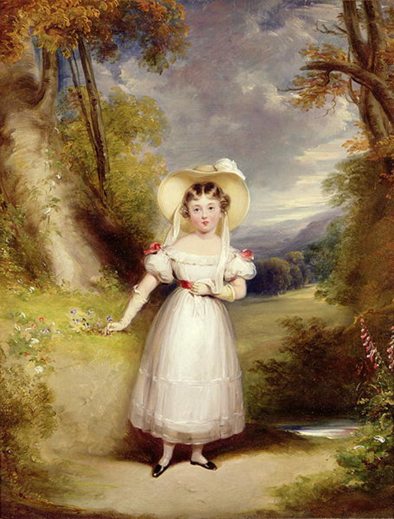 Detail of Princess Victoria aged nine, 1828 by Stephen Catterson the Elder Smith