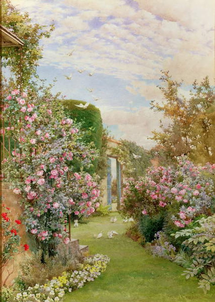 Detail of China Roses, Broadway by Alfred Parsons