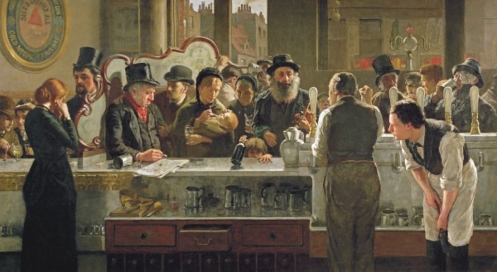 Detail of The Public Bar, 1883 by John Henry Henshall