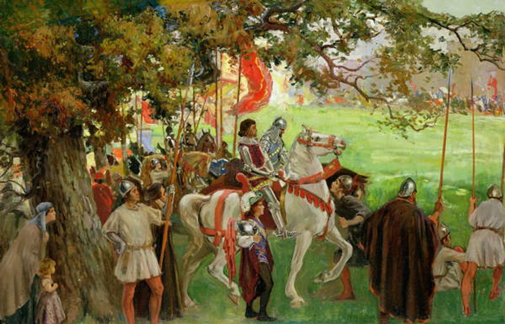 Detail of Knights Assembling by George Edmund Butler