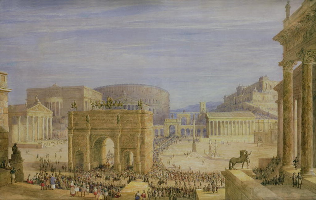 Detail of The Roman Forum by Francis Vyvyan Jago Arundale
