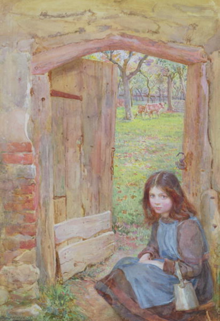 Detail of At the Orchard Gate, 1903 by Edward Clegg Wilkinson