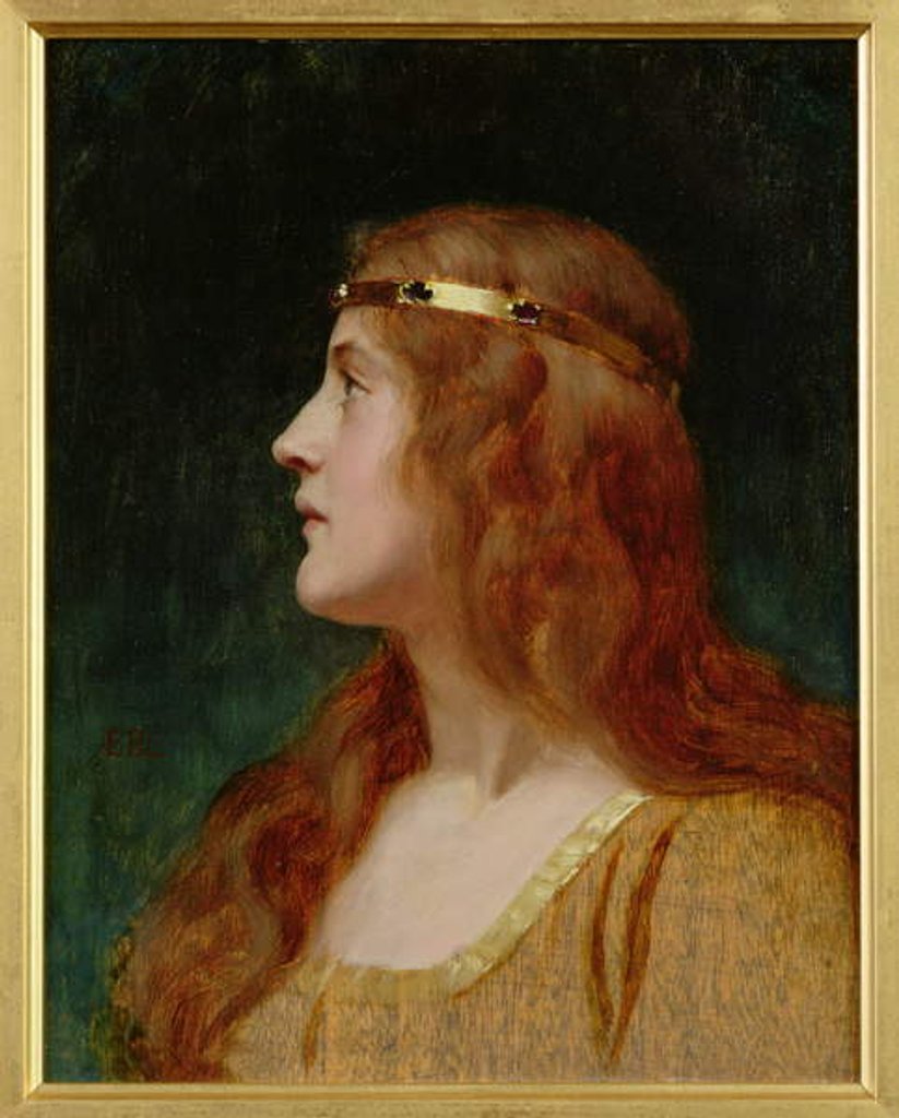 Detail of A Medieval Beauty by Edmund Blair Leighton