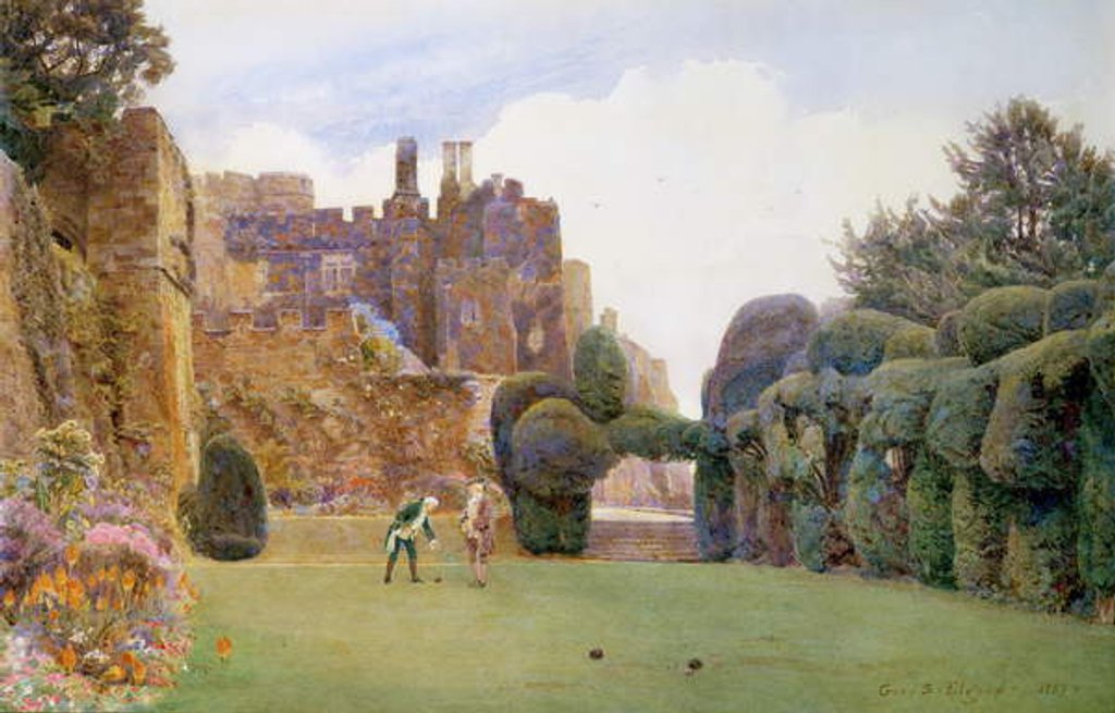Detail of The Bowling Green, Berkeley Castle, Gloucestershire by George Samuel Elgood