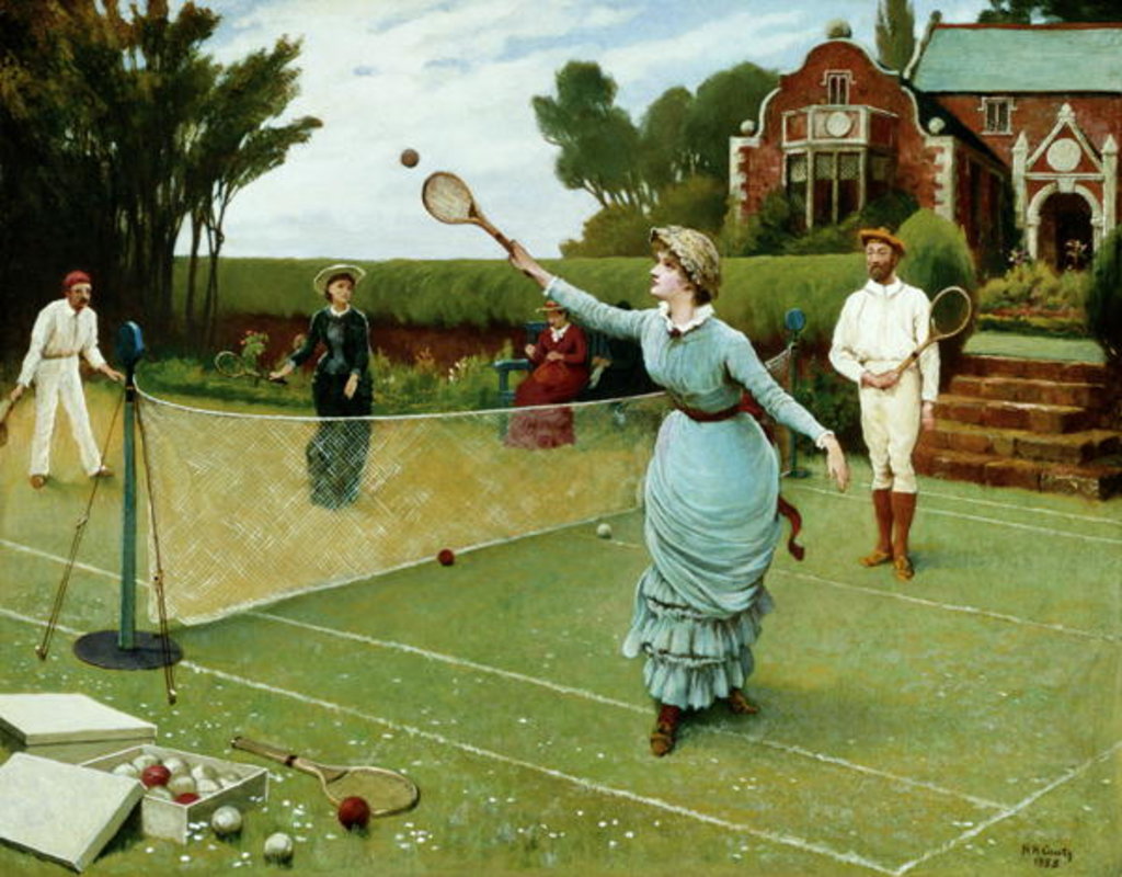 Detail of Tennis Players, 1885 by Horace Henry Cauty