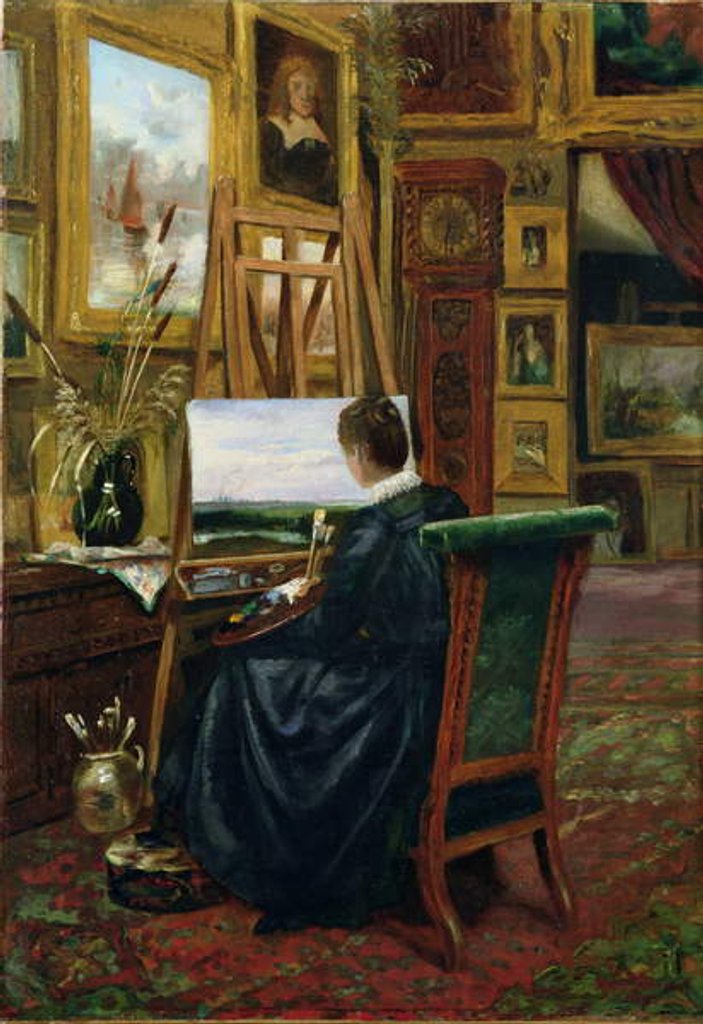 Detail of A Lady Artist, 1887 by Mary Churchill