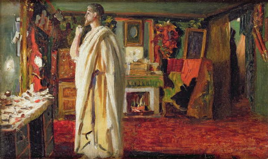 Detail of The Actor Mounet Sully wearing Roman Costume in his Dressing Room by Louis Edouard Paul Fournier