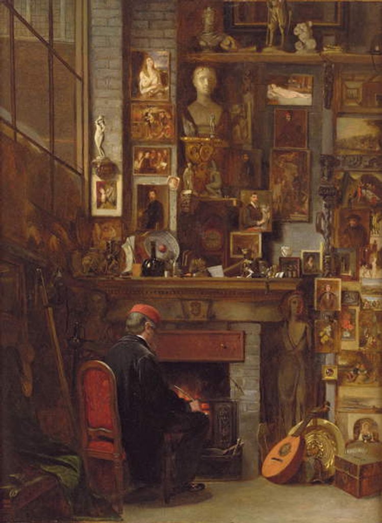 Detail of By the Studio Fire, 1860 by John Dawson Watson