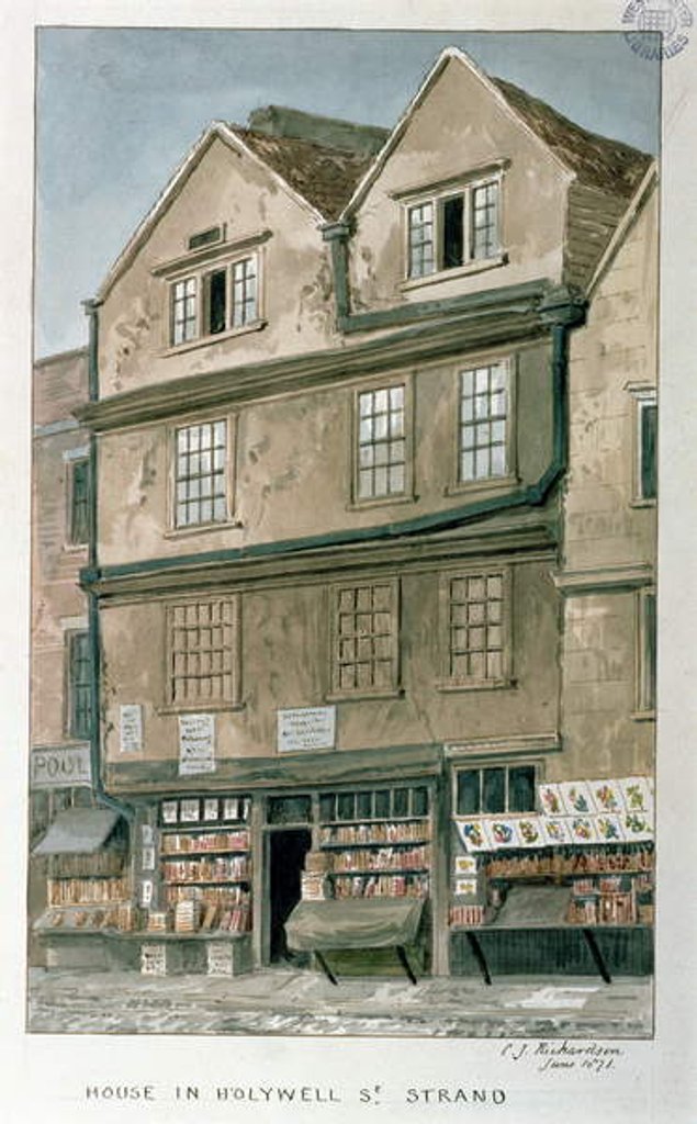 Detail of House in Holywell Street, the Strand, 1871 by Charles James Richardson