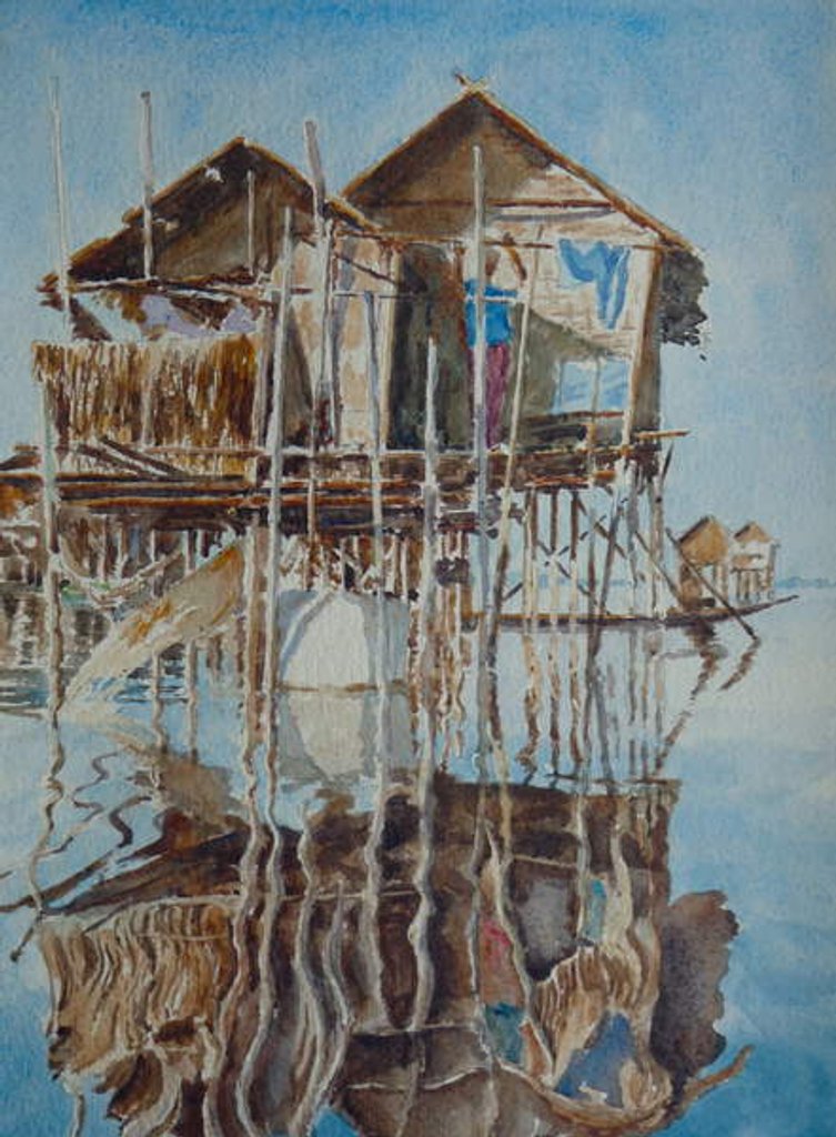 Detail of 906 Pauk Pa Village by Clive Wilson