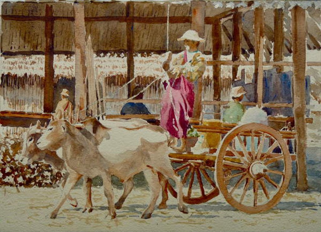 Detail of 908 Thaung Tho market, off at the double by Clive Wilson