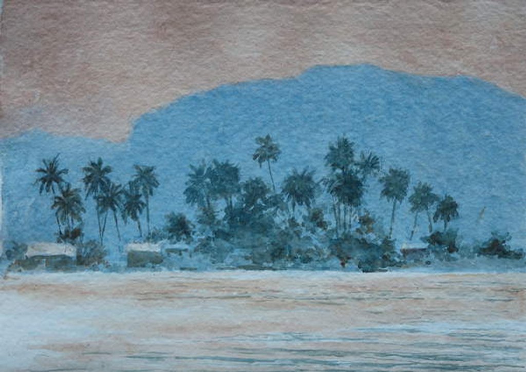 Detail of 925 Evening light, Inle Lake by Clive Wilson
