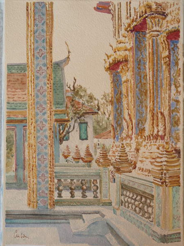 Detail of 869 Wat Ratchabophit, Bangkok by Clive Wilson