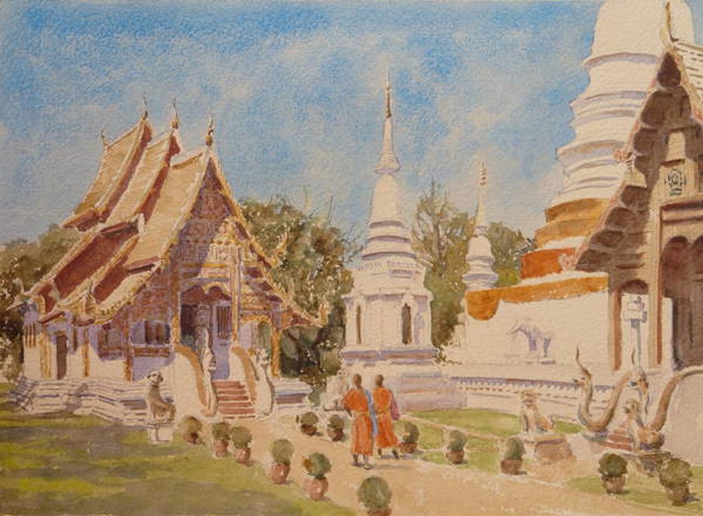 Detail of 877 Wat Phra Singh, Chiang Mai by Clive Wilson