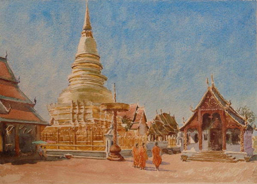 Detail of 879 Wat Phrathat Haripunchai, Lamphun by Clive Wilson
