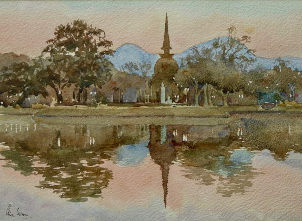 Detail of 991 Sukhotai, Thailand - lighting-up time by Clive Wilson