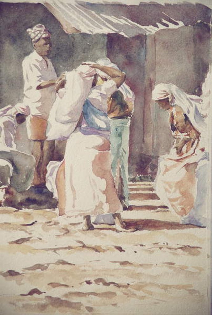 Detail of 744 Tea pluckers weighing up by Clive Wilson