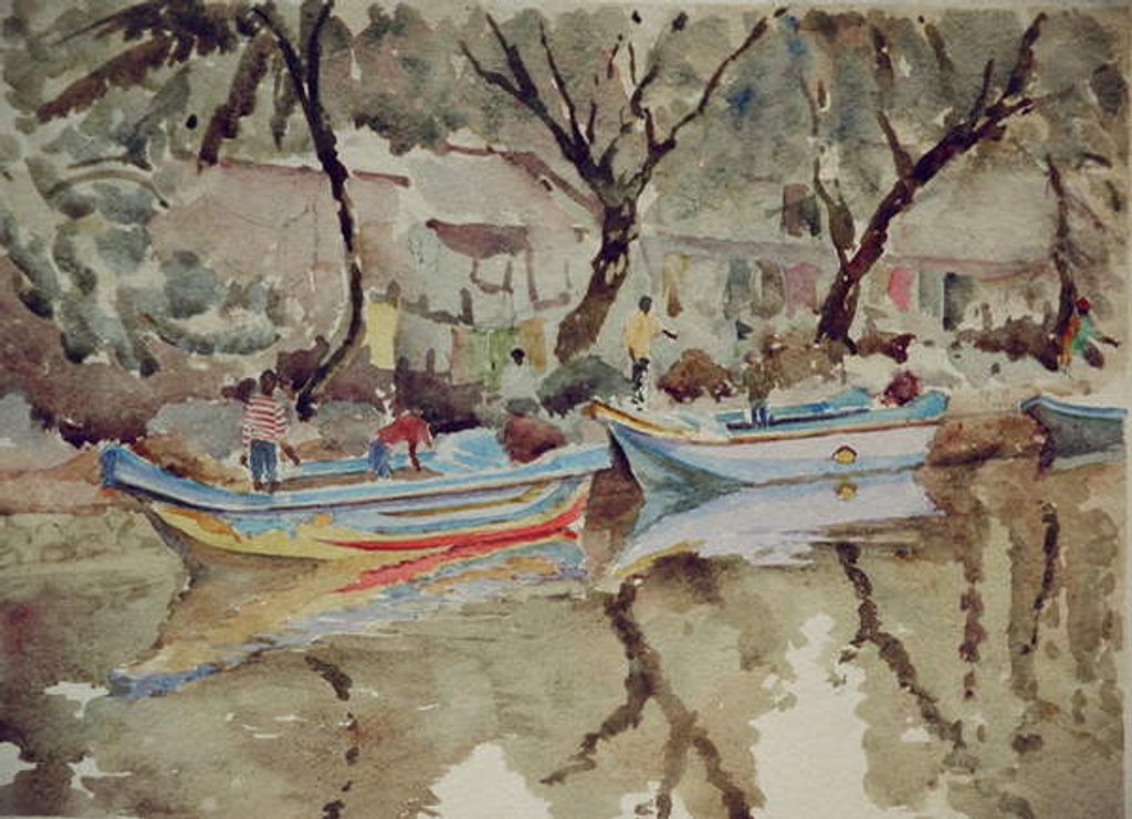 Detail of 716 Dutch canal, Negombo by Clive Wilson