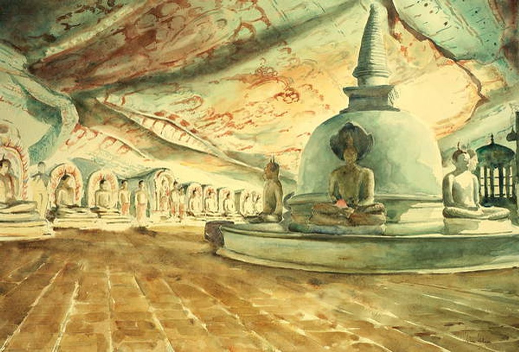 Detail of 745 Dambulla, The King's Chamber by Clive Wilson