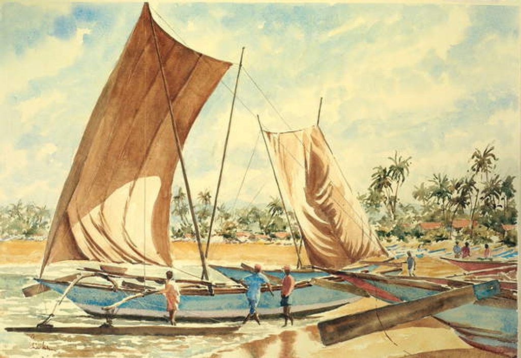 Detail of 752 Getting ready to go fishing by Clive Wilson