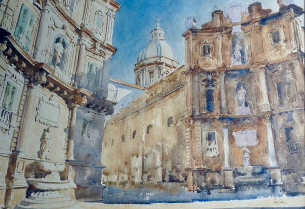 Detail of 572 Late afternoon shadows - Palermo, Quattro Canti by Clive Wilson