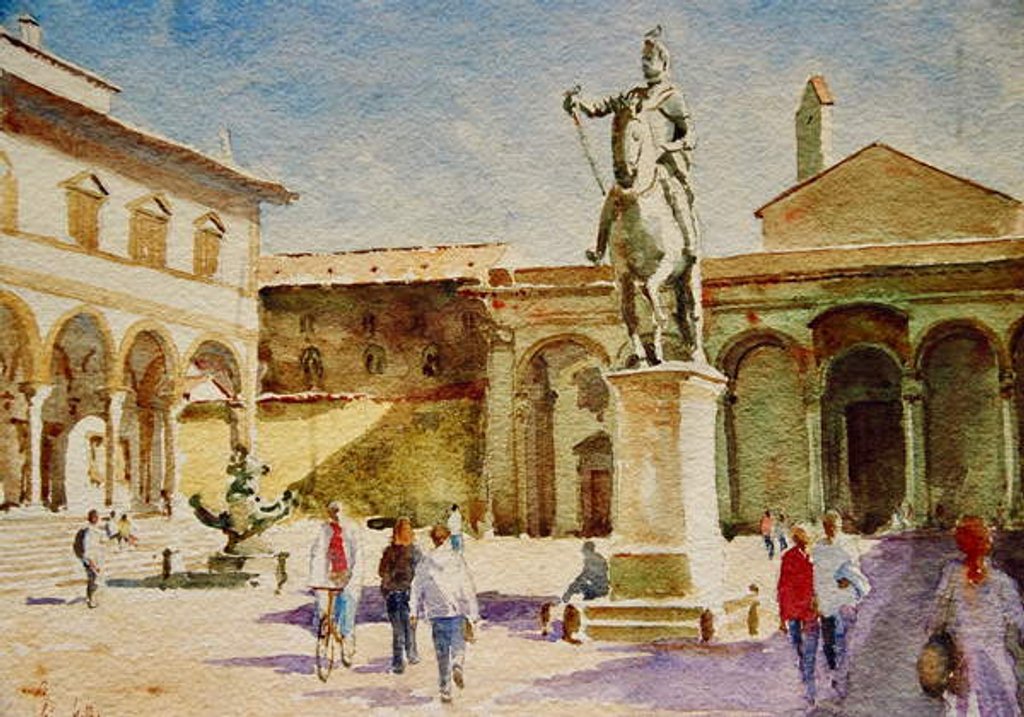 Detail of Piazza Santa Annunziata, Florence by Clive Wilson