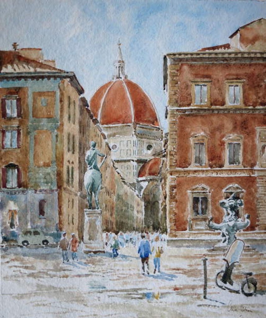 Detail of 951 Piazza SS Annunziata, after the cloudburst by Clive Wilson