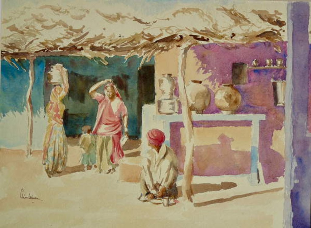 Detail of 661 Brahmin village interior by Clive Wilson