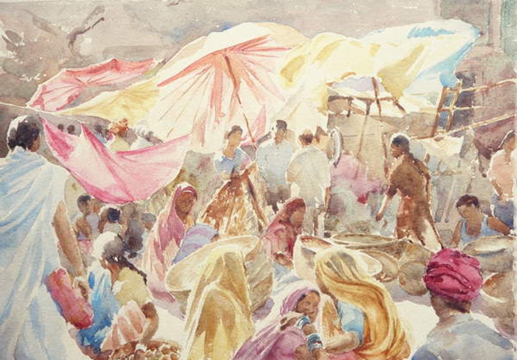 Detail of 663 Light breaks, Udaipur market by Clive Wilson