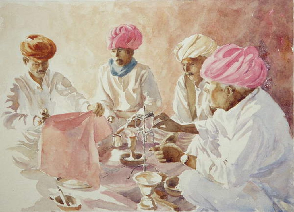Detail of 664 Brahmin village, Opium ceremony by Clive Wilson