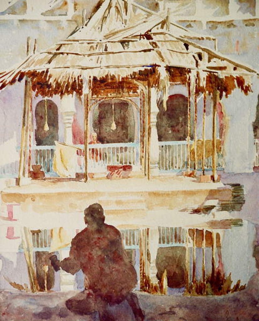 Detail of 695 A flood at the ashram by Clive Wilson