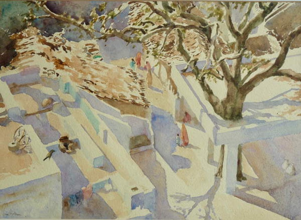 Detail of 697 Village life, Rajasthan by Clive Wilson