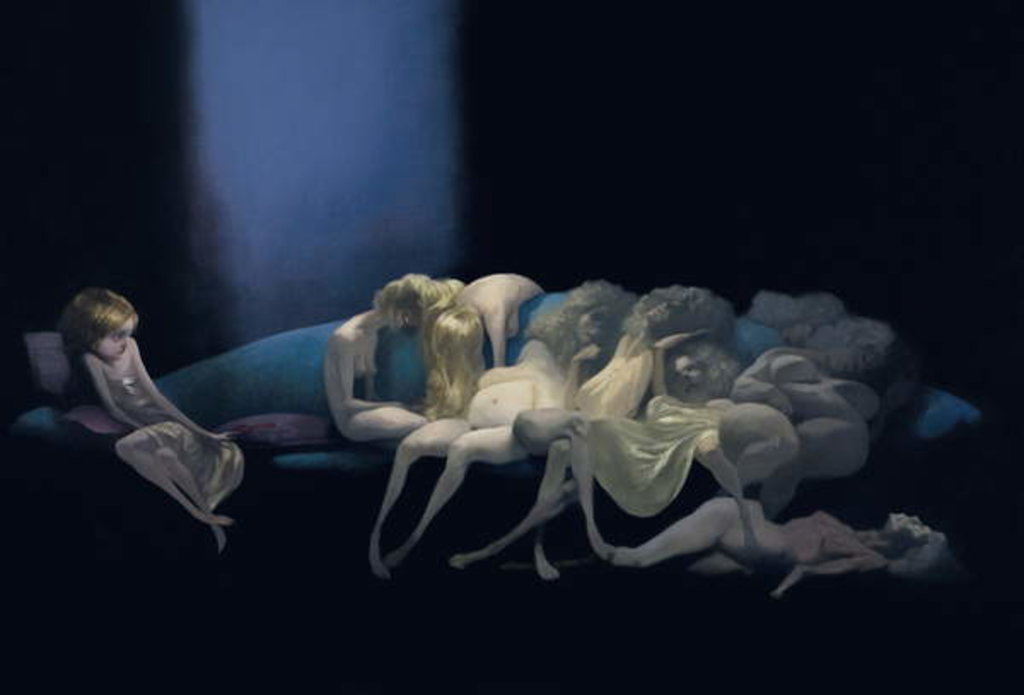 Detail of The Young Bride and the Dead Wives by Daniel Cacouault