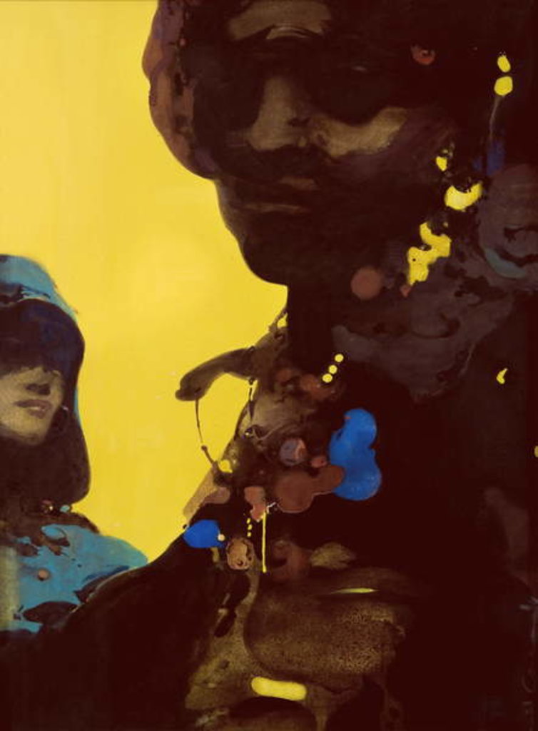 Detail of Portrait of an African Female by Daniel Cacouault