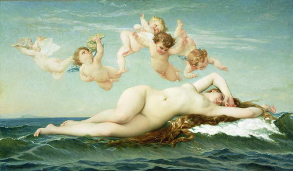 Detail of The Birth of Venus, c.1865-69 by Alexandre and Jourdan Adolphe Cabanel