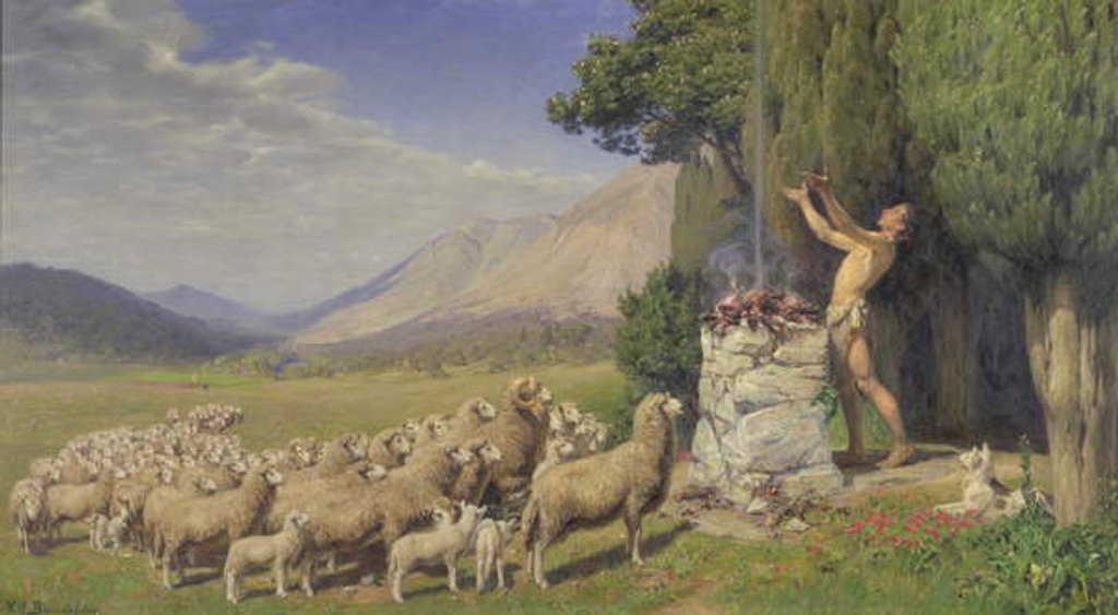 Detail of Abel's Offer, 1908 by Hans Andersen Brendekilde