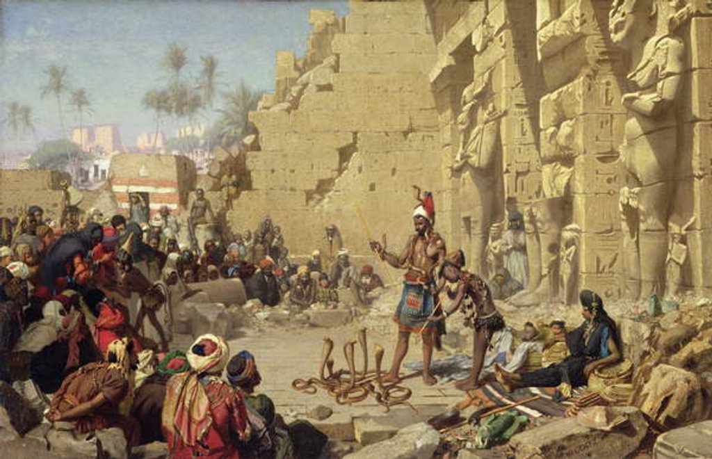 Detail of The Snake Charmer, 1872 by Karl Wilhelm Gentz