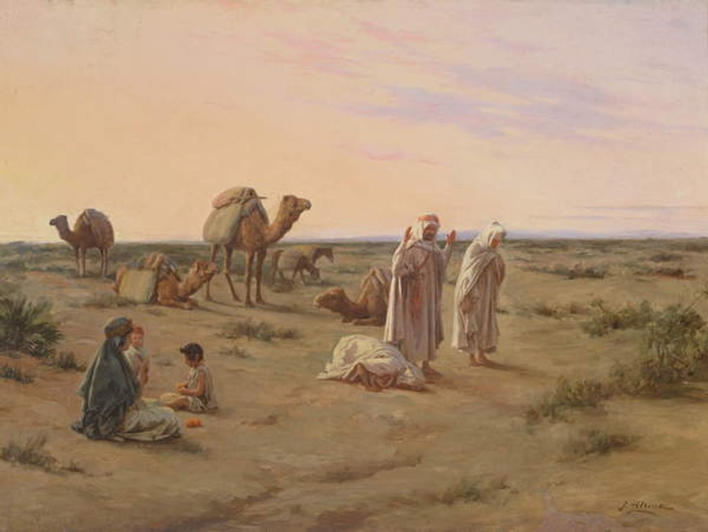 Detail of Praying in the Desert by J. Alsina