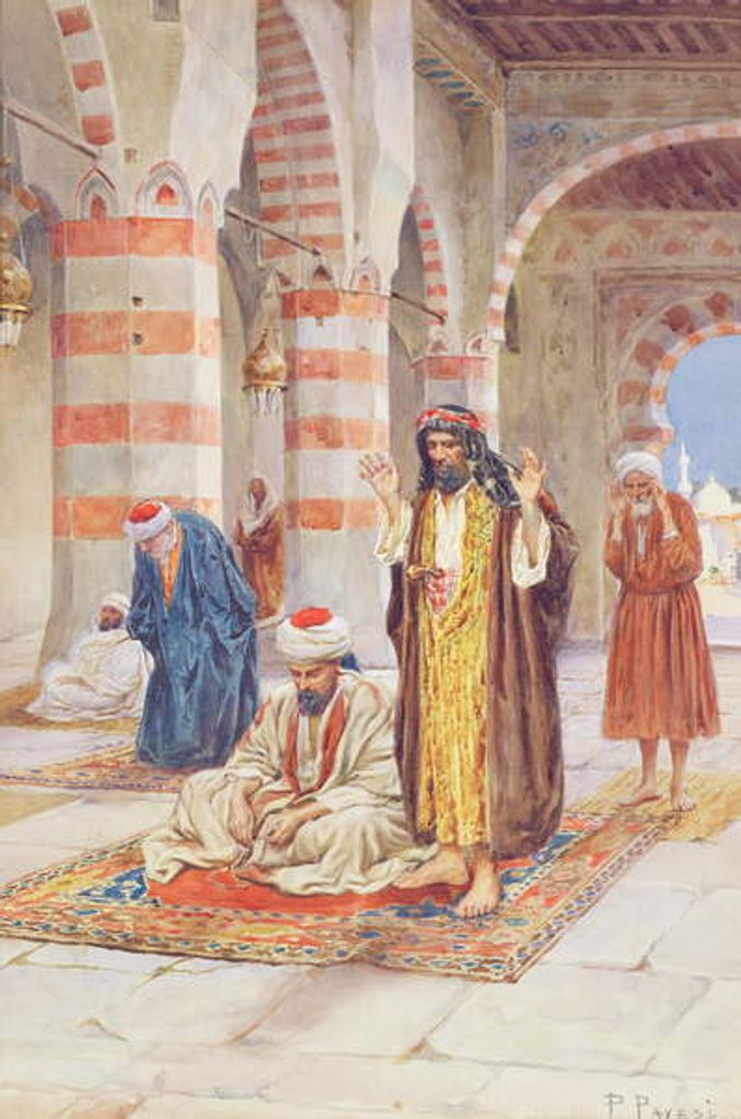 Detail of The Hour of Prayer by Paolino Pavesi