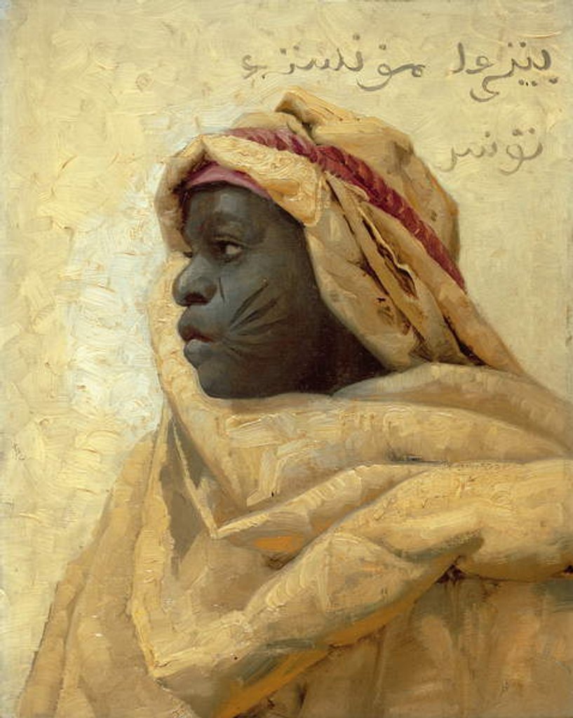Detail of Portrait of a Nubian by Peder Monsted