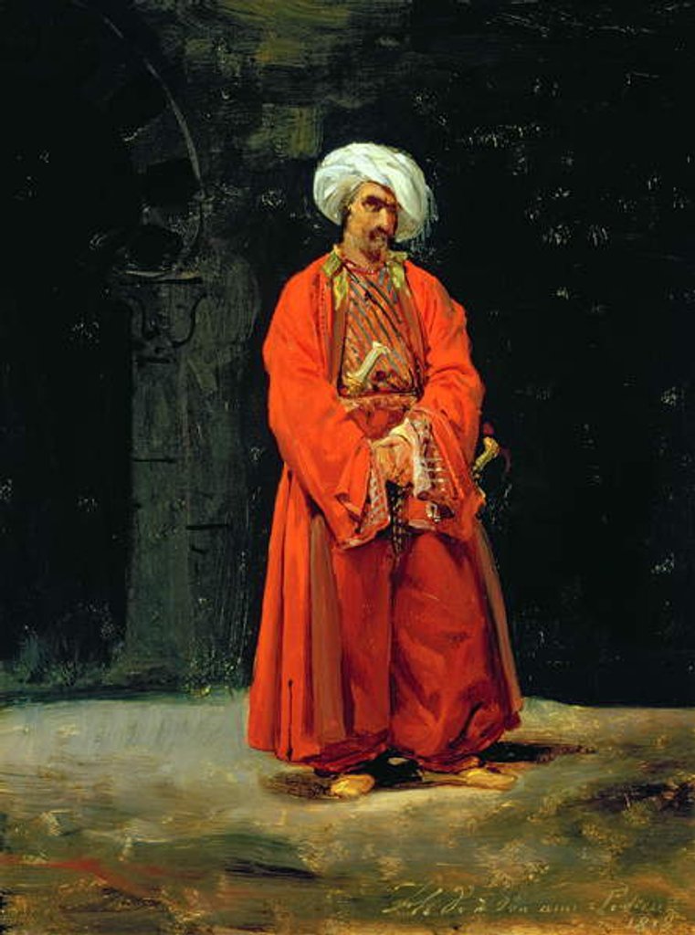 Detail of Portrait of an Oriental, 1818 by Antoine Charles Horace Vernet