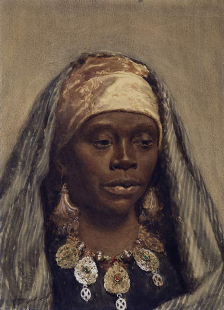 Detail of Head of a North African Woman by Nazzareno Cipriani