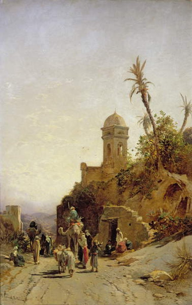 Detail of The Departing Caravan, Bethanin, c.1880 by Herman David Salomon Corrodi