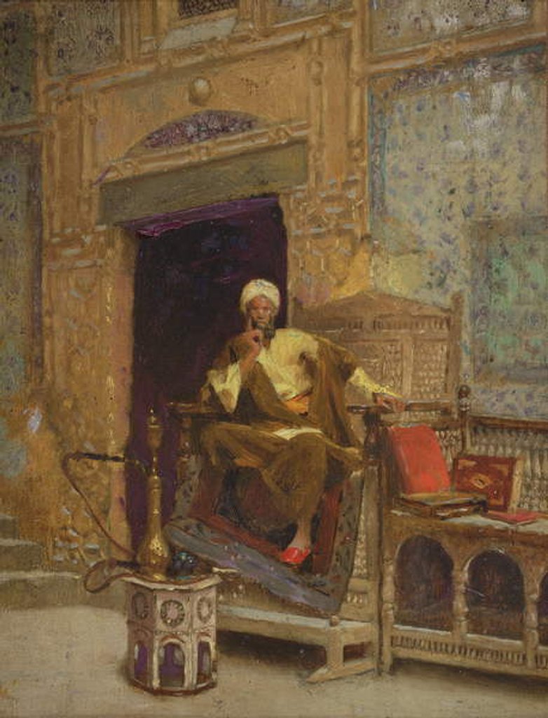 Detail of The Scribe by Ludwig Deutsch