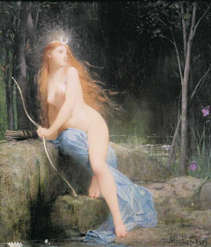 Detail of Diana by Jules Joseph Lefebvre